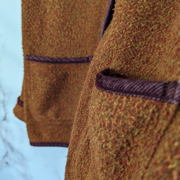 The Territory Ahead Jacket Womens Medium Wool Coat Button Orange Brown Corduroy - Picture 9 of 12